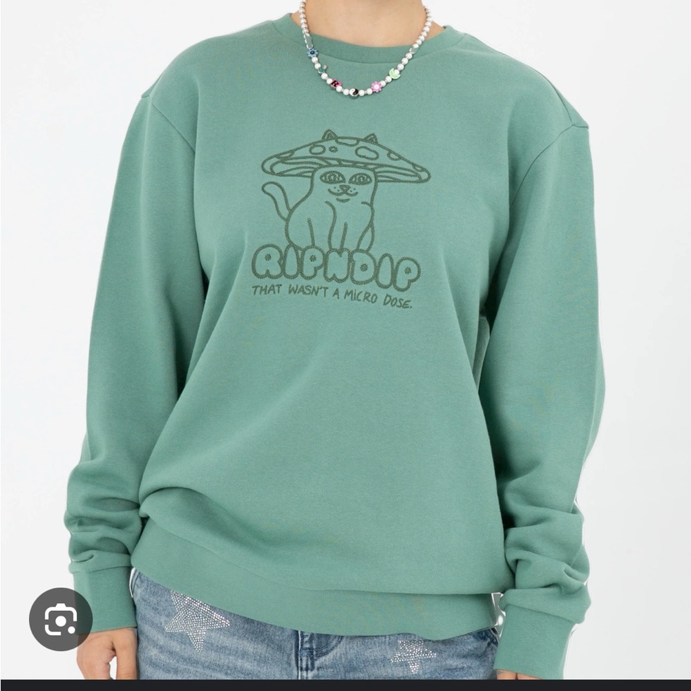 RIPNDIP shroom cat crewneck